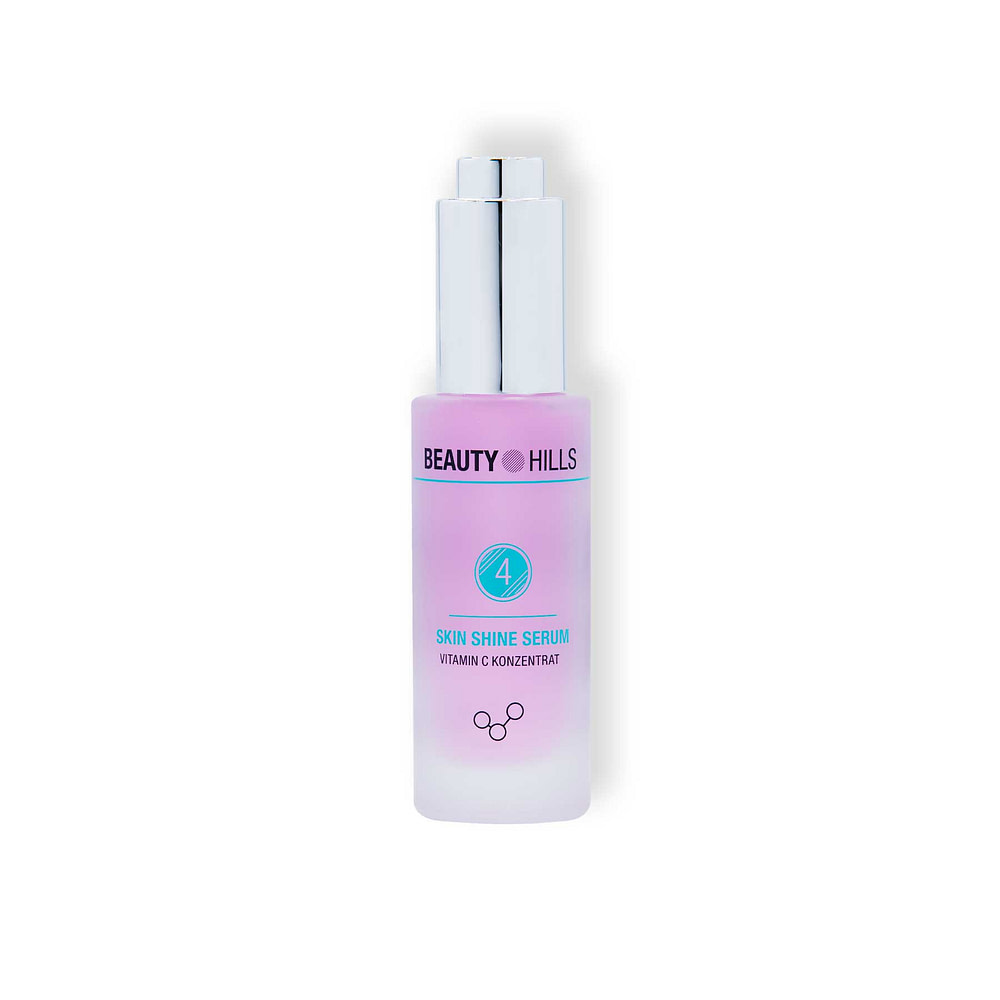 Hier ist das pinke Skin Shine Serum in der Flasche abgebildet